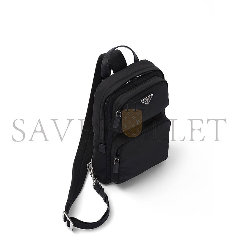 PRADA RE-NYLON AND SAFFIANO LEATHER BACKPACK 2VZ105 (31*20*5cm) PRADA RE-NYLON AND SAFFIANO LEATHER BACKPACK 2VZ105 (31*20*5cm)